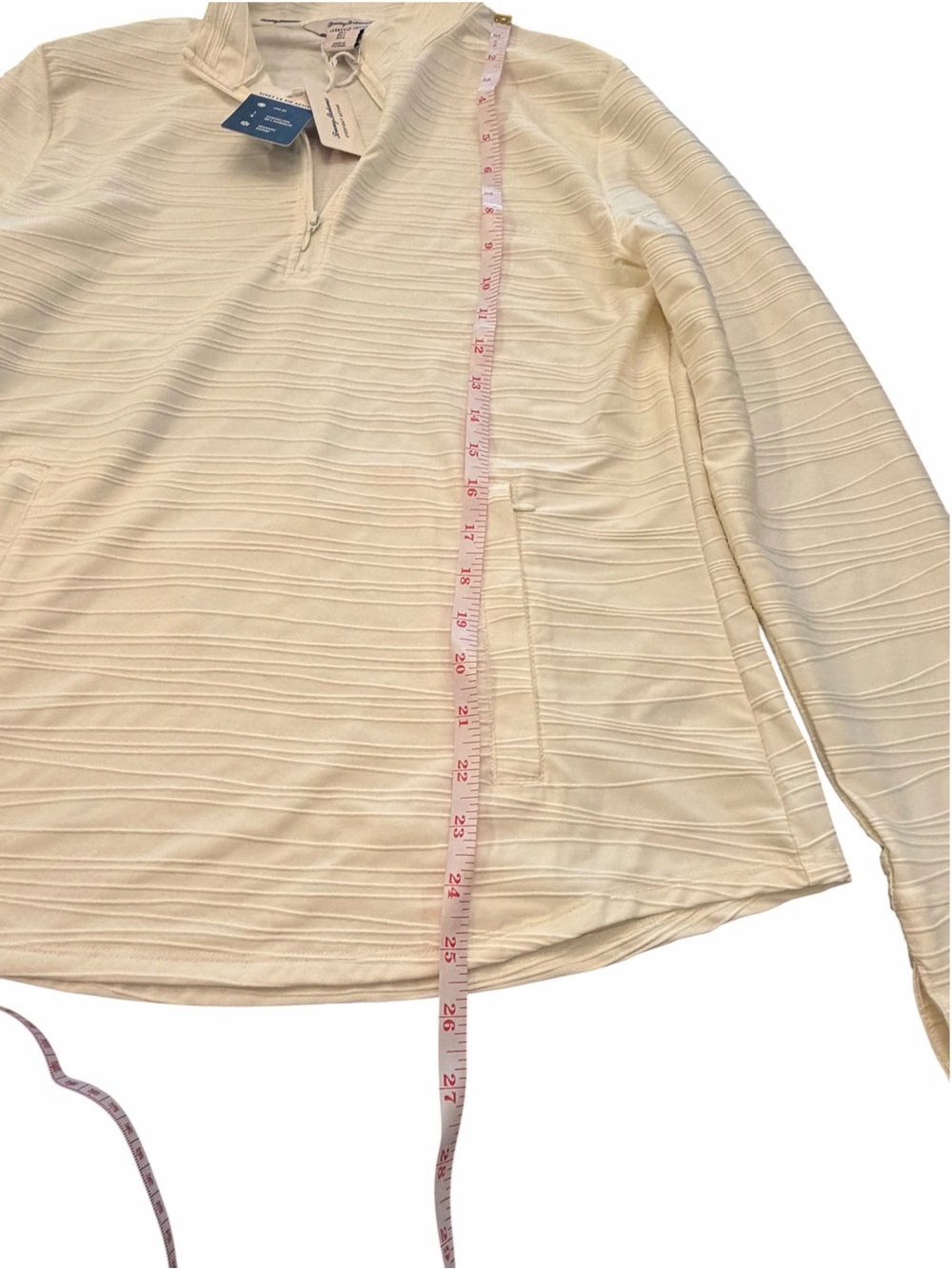 Tommy Bahama WHITE Jacket Golf Half Zip Performance LS UPF50 Womens Large NWT - Picture 12 of 15